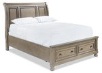 Windchester 3-Piece Queen Storage Bed - Grey