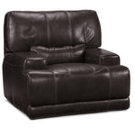 Dearborn Leather Power Recliner - Blackberry