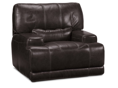 Dearborn Leather Power Recliner - Blackberry