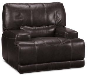 Dearborn Leather Power Recliner - Blackberry