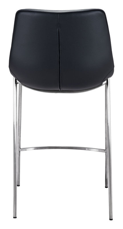 Teglberg Counter Height Stool - Black/Silver - Set of 2