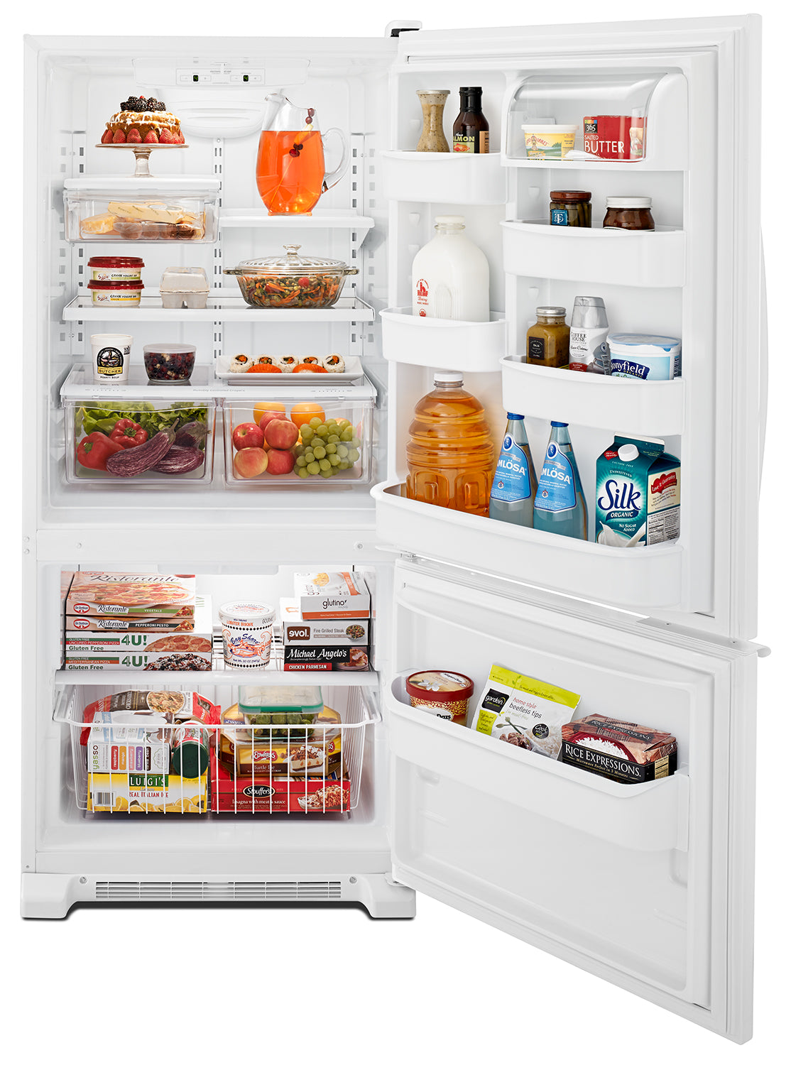 Whirlpool White Bottom-Freezer Refrigerator (18.7 Cu. Ft.) - WRB119WFBW