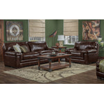 Stampede Leather Sofa - Coffee