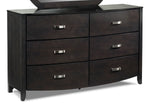 Cinema 6-Drawer Dresser - Charcoal