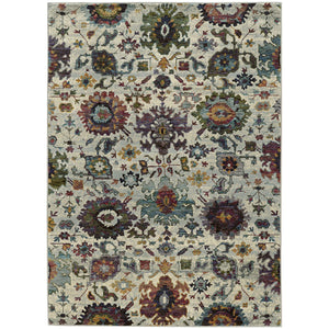 Angelica W7129AL Traditional Floral Area Rug (5'3"X7'3")