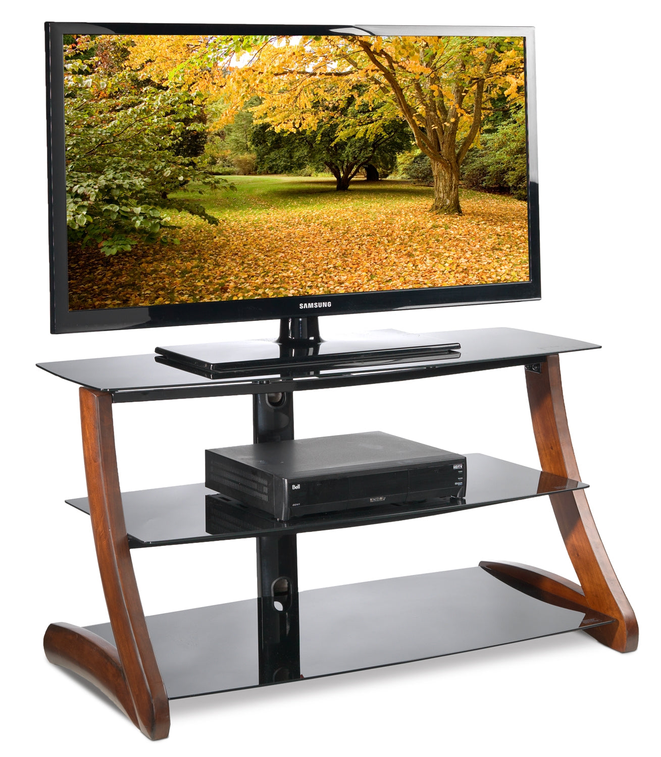 Astrix 50" TV Stand - Black and Brown