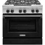 KitchenAid Imperial Black Slide-In Dual Fuel Range (5.1 Cu. Ft.) - KDRS467VBK