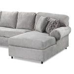 Jupiter 4-Piece Sectional with Right-Facing Chaise - Ash Grey