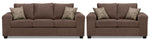Fava Sofa and Loveseat Set - Light Brown