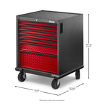 Gladiator Red Tread Premier Pre-Assembled 7 Drawer Modular Tool Storage Cabinet - GAGD277DKR