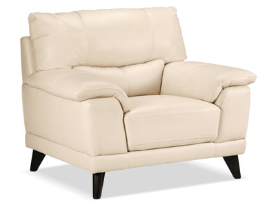 Braylon Leather Chair - Bisque