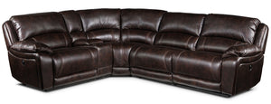 Santorini 5-Piece Power Reclining Sectional - Walnut