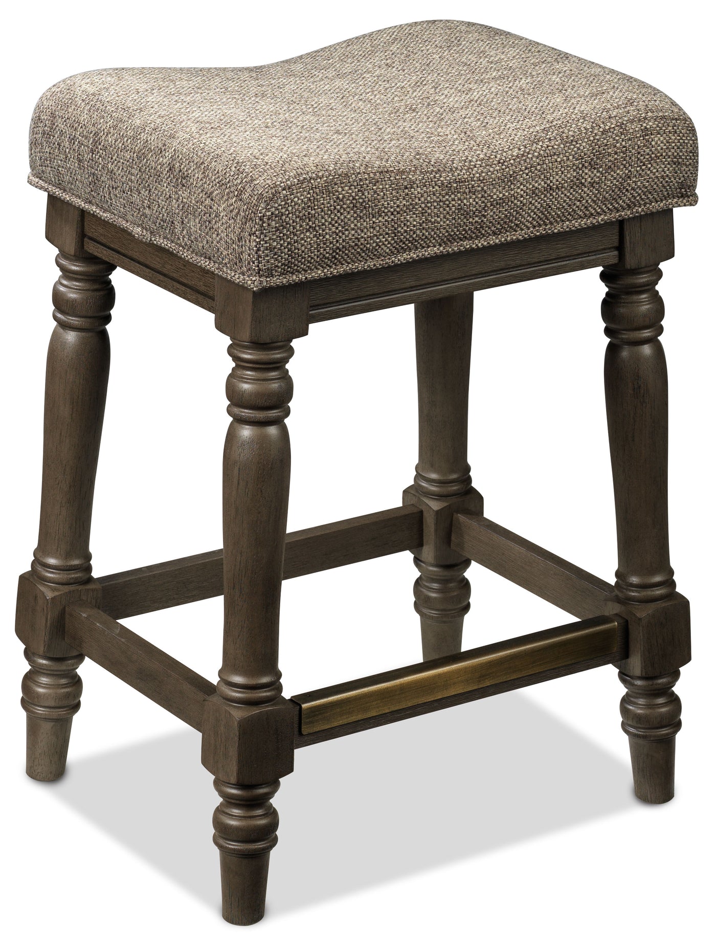 Bilboa 7-Piece Counter Height Dining Set with 2 Counter Backless Stools - Roasted Oak