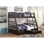 Starship Twin over Full Bunk Bed - Grey Espresso