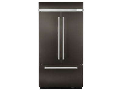 KitchenAid Black Stainless Steel French Door Refrigerator (24.2 Cu. Ft.) - KBFN502EBS