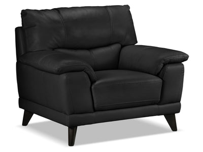 Braylon Leather Chair - Classic Black