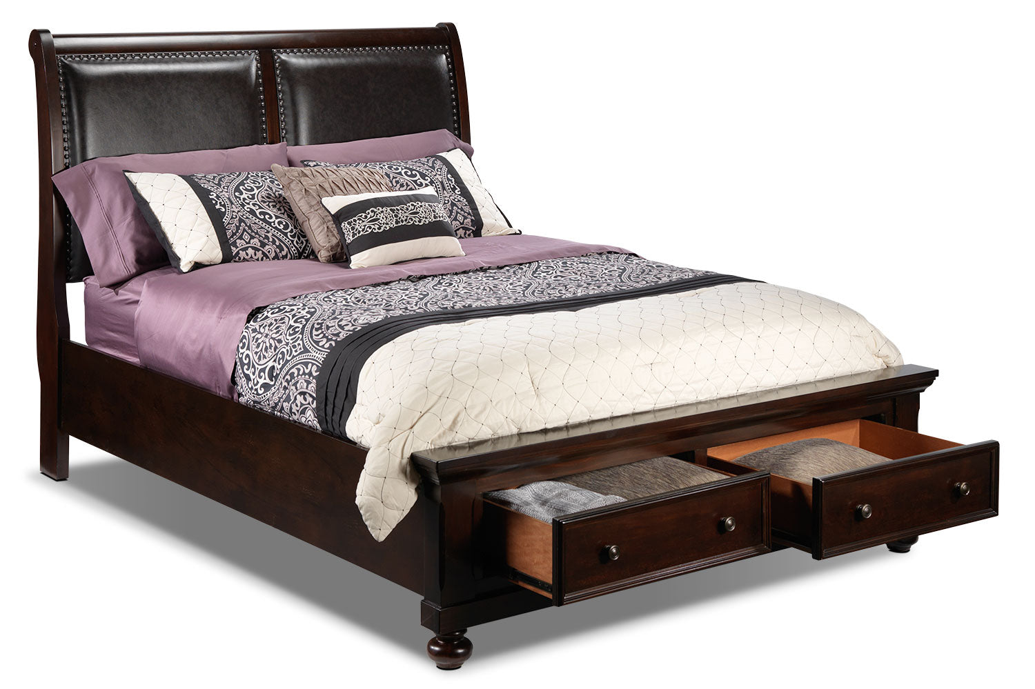 Chester 3-Piece Queen Storage Bed - Cherry