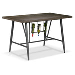 Richmond Pub-Height Dining Table - Dark Grey and Brown