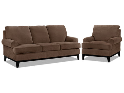 Crizia Sofa and Chair Set - Coffee