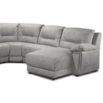 Pasadena 6-Piece Reclining Sectional with Right-Facing Chaise - Light Grey