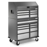 Gladiator Silver Tread Premier 41 inch 15-drawer Mobile Tool Chest Combo - GATC4115JG