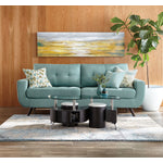 Julian Sofa, Loveseat and Chair Set - Teal