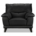 Braylon Leather Chair - Classic Black