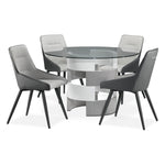 Gina 5-Piece Dining Set - Beige and Grey