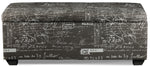 Boardwalk Large Storage Ottoman - Scroll Grey