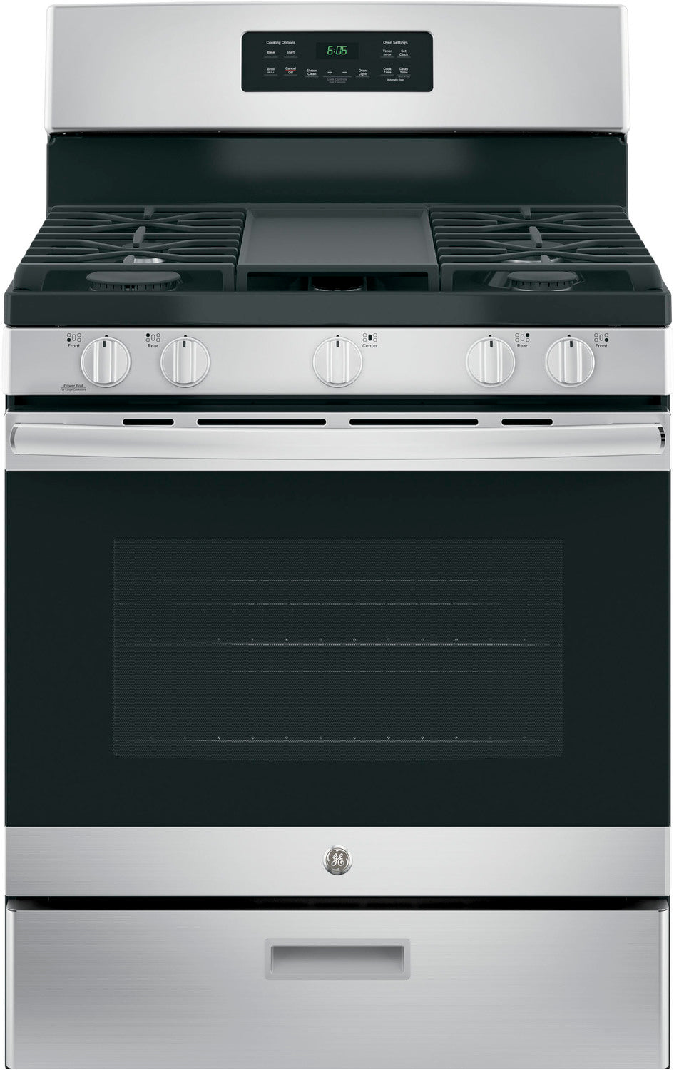 GE Stainless Steel Gas Range (5.0 Cu. Ft.), Freestanding Leon's