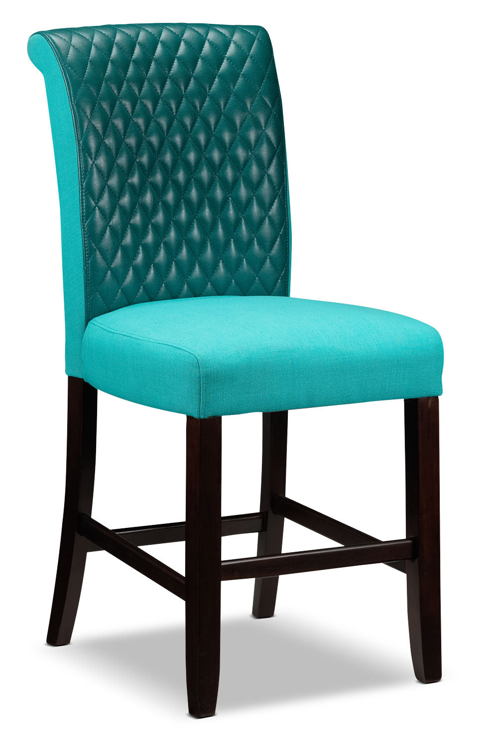 Flora Pub-Height Stool - Teal