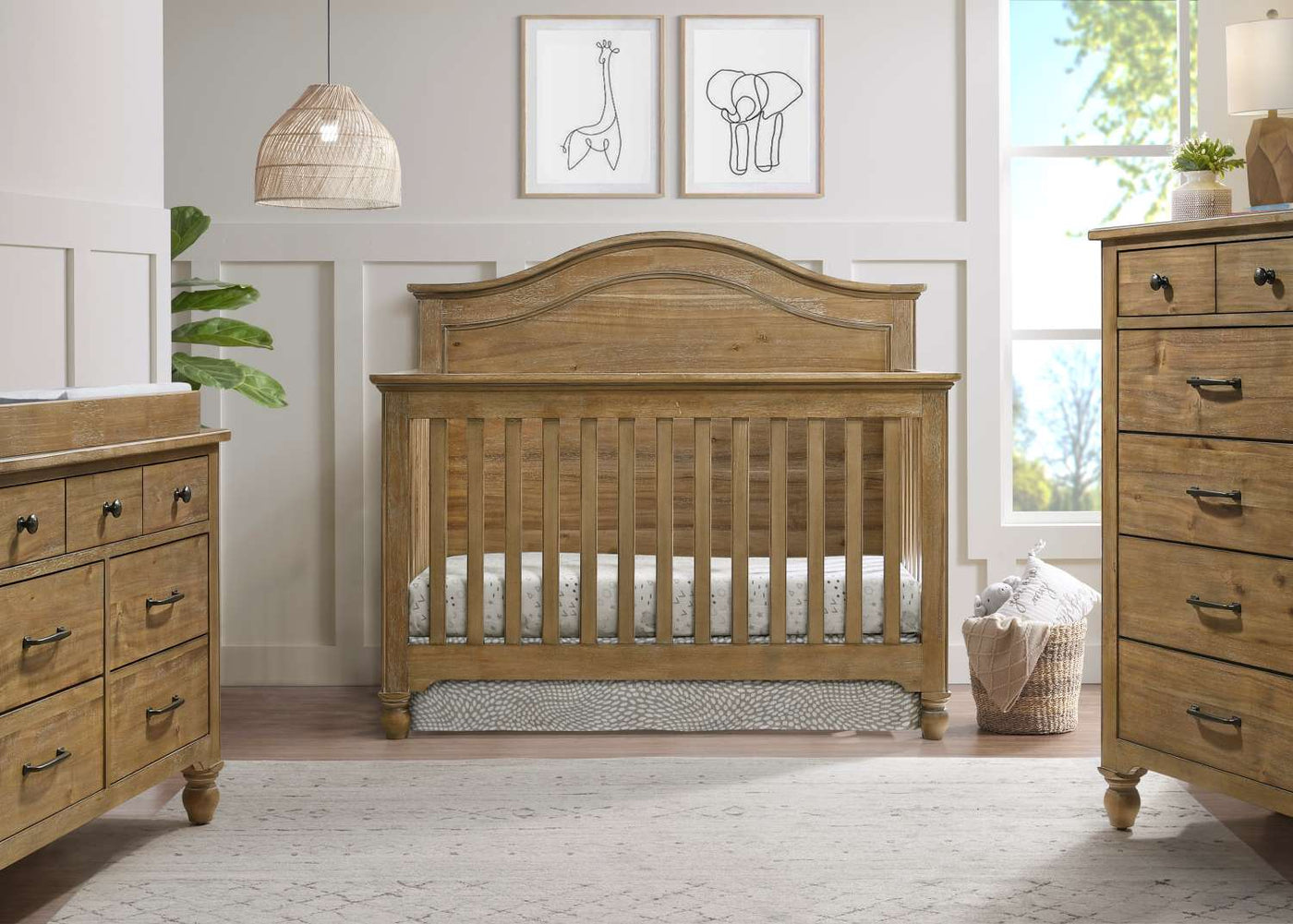 Highland Convertible Contour Crib - Sand Dune