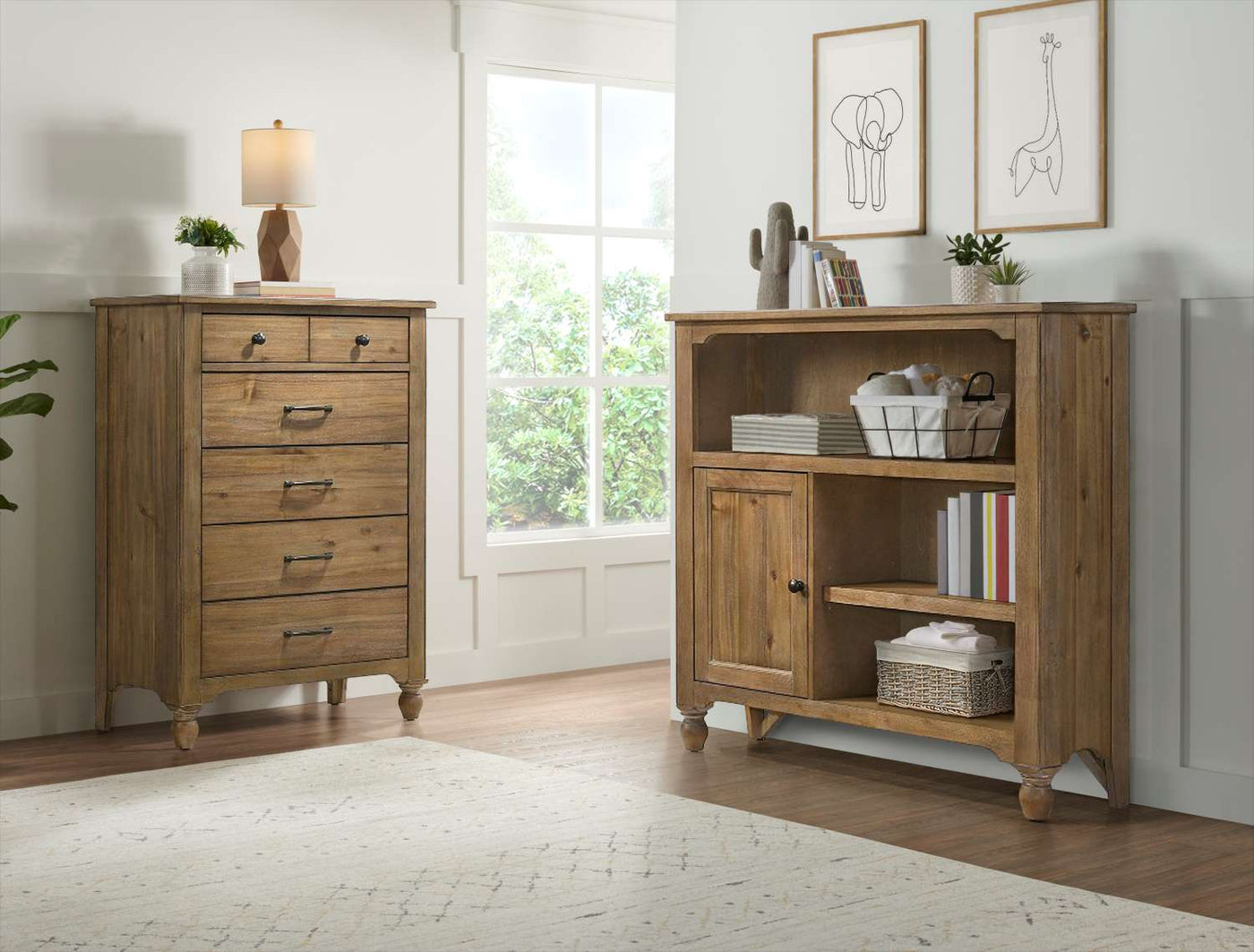 Highland 5 Drawer Chest - Sand Dune