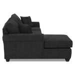 Althea 2-Piece Sectional with Left-Facing Chaise - Black