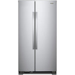 Whirlpool Monochromatic Stainless Steel Side-by-Side Refrigerator (22 Cu. Ft.) - WRS312SNHM