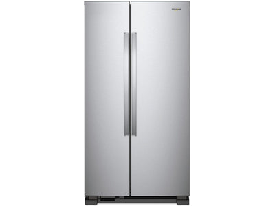 Whirlpool Monochromatic Stainless Steel Side-by-Side Refrigerator (22 Cu. Ft.) - WRS312SNHM