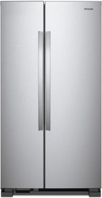 Whirlpool 33.13" 22 Cu. Ft. Monochromatic Stainless Steel Side-by-Side Refrigerator - WRS312SNHM