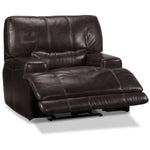 Dearborn Leather Power Recliner - Blackberry