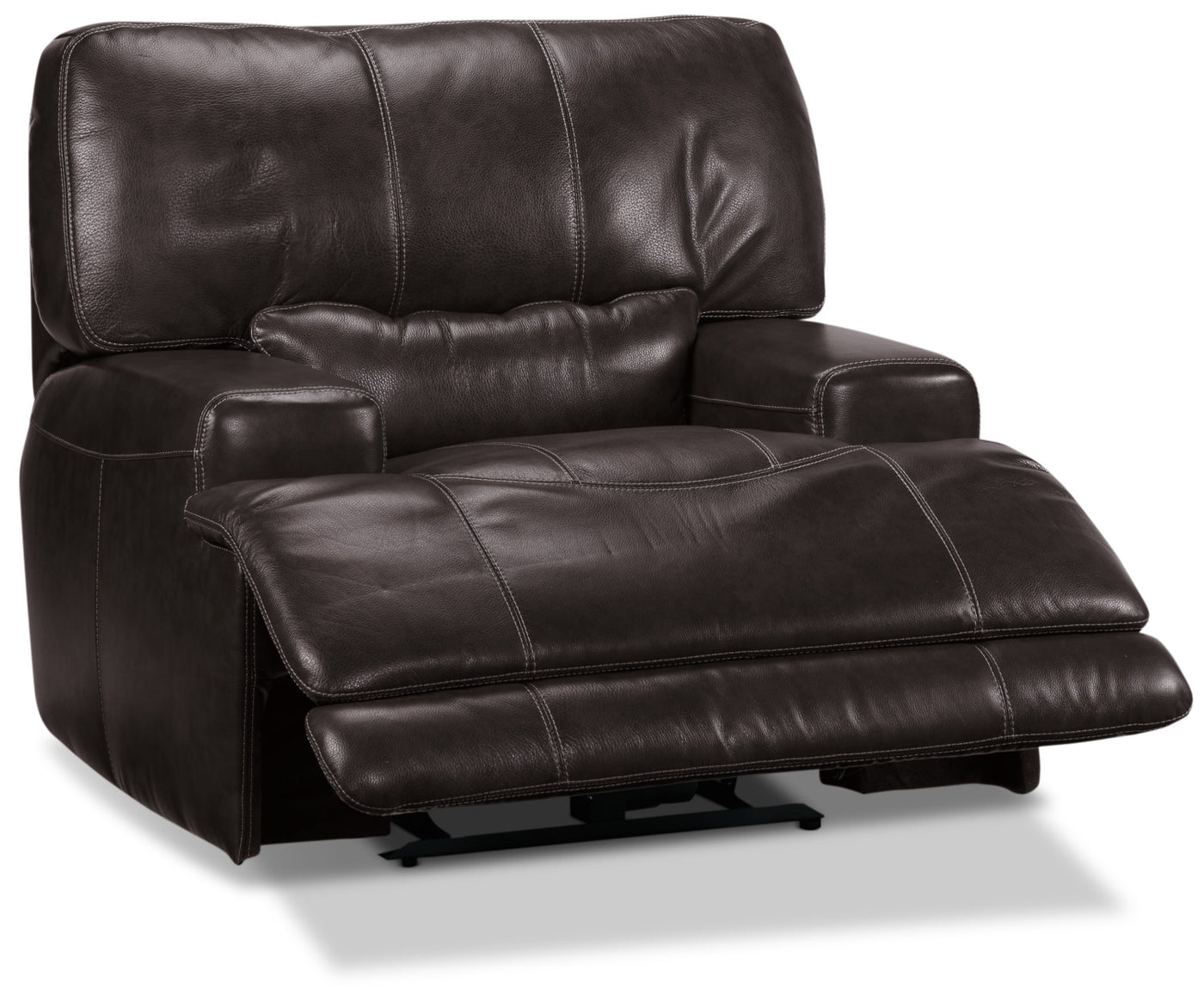 Dearborn Leather Power Recliner - Blackberry