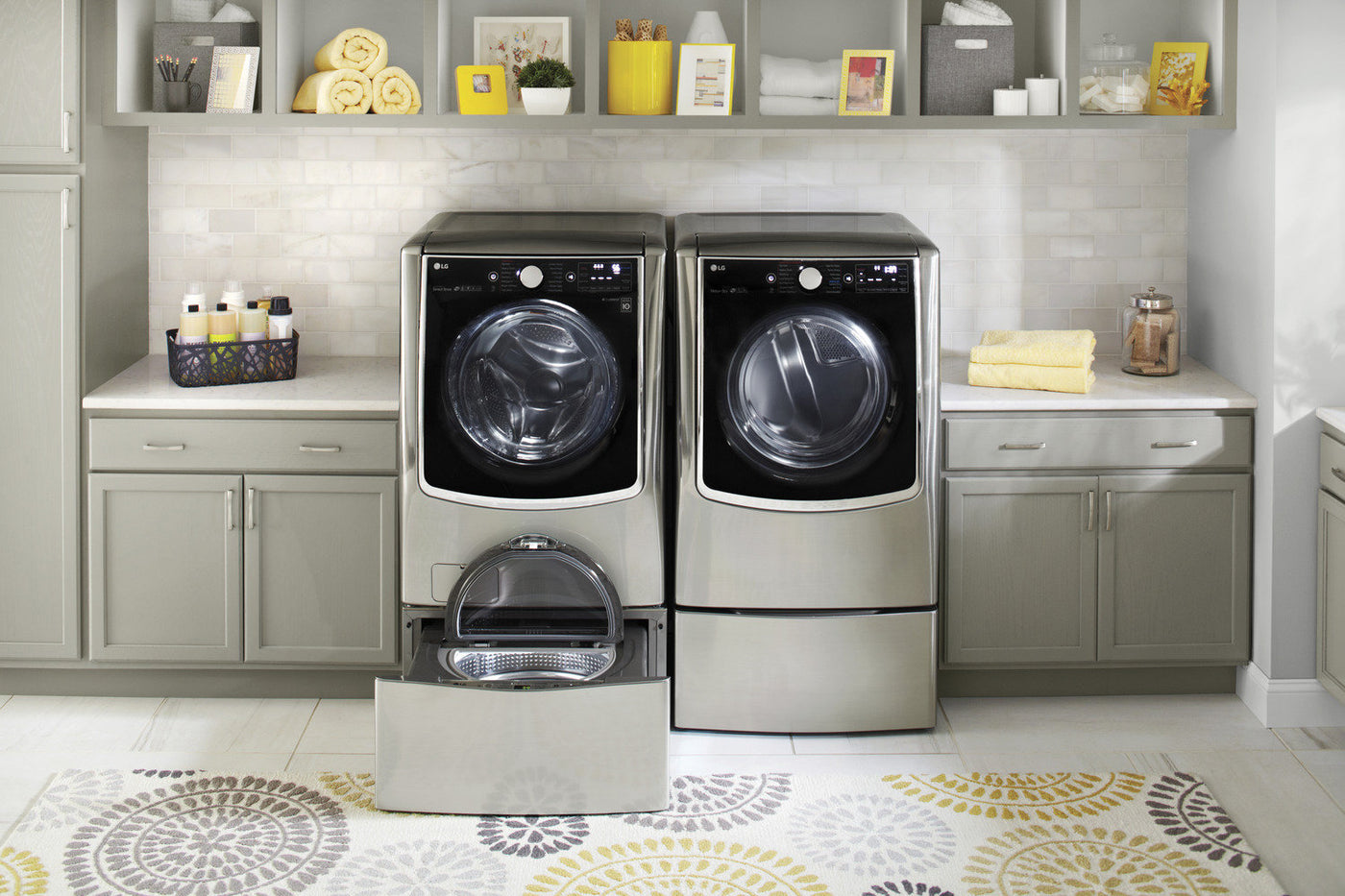 LG Appliances Graphite Steel Sidekick™ Pedestal Washer (1.1 Cu. Ft.) - WD200CV