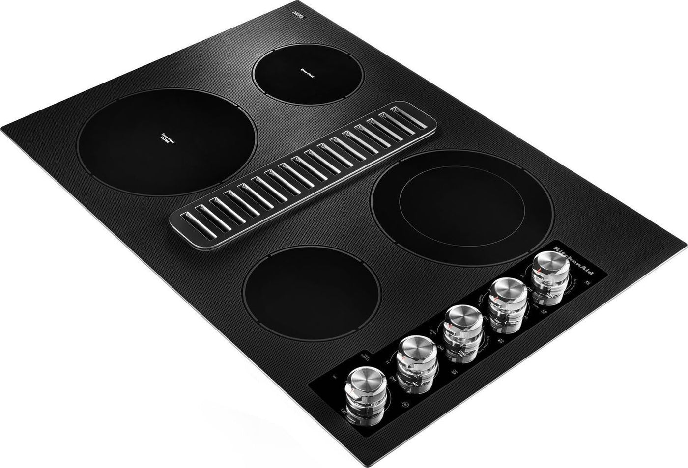 KitchenAid Black 30" Electric Downdraft Cooktop - KCED600GBL