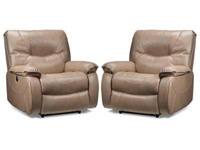 Canton 2-Pack of Power Recliners - Taupe