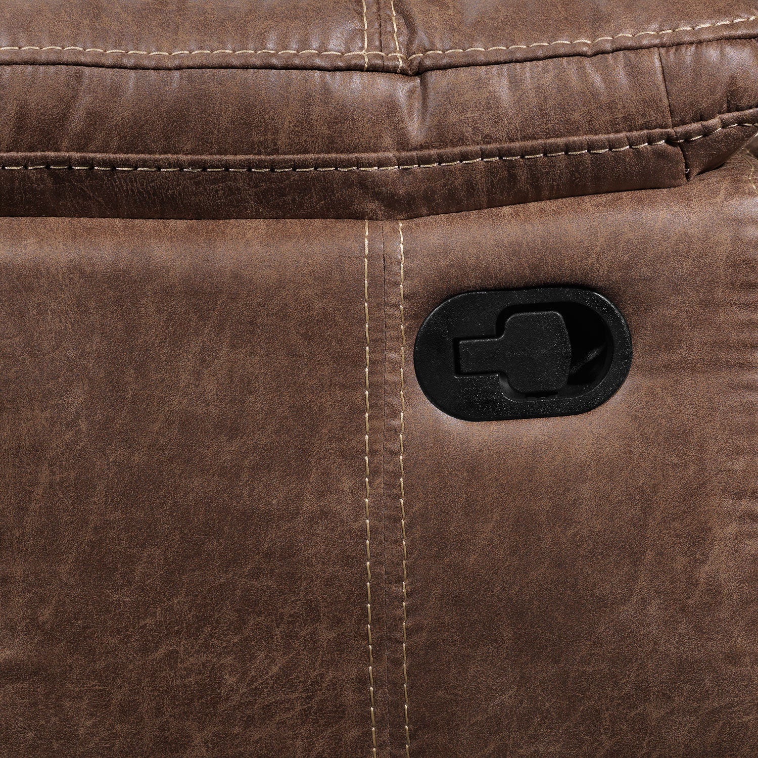 Durango Reclining Loveseat w/ Console - Saddle Brown