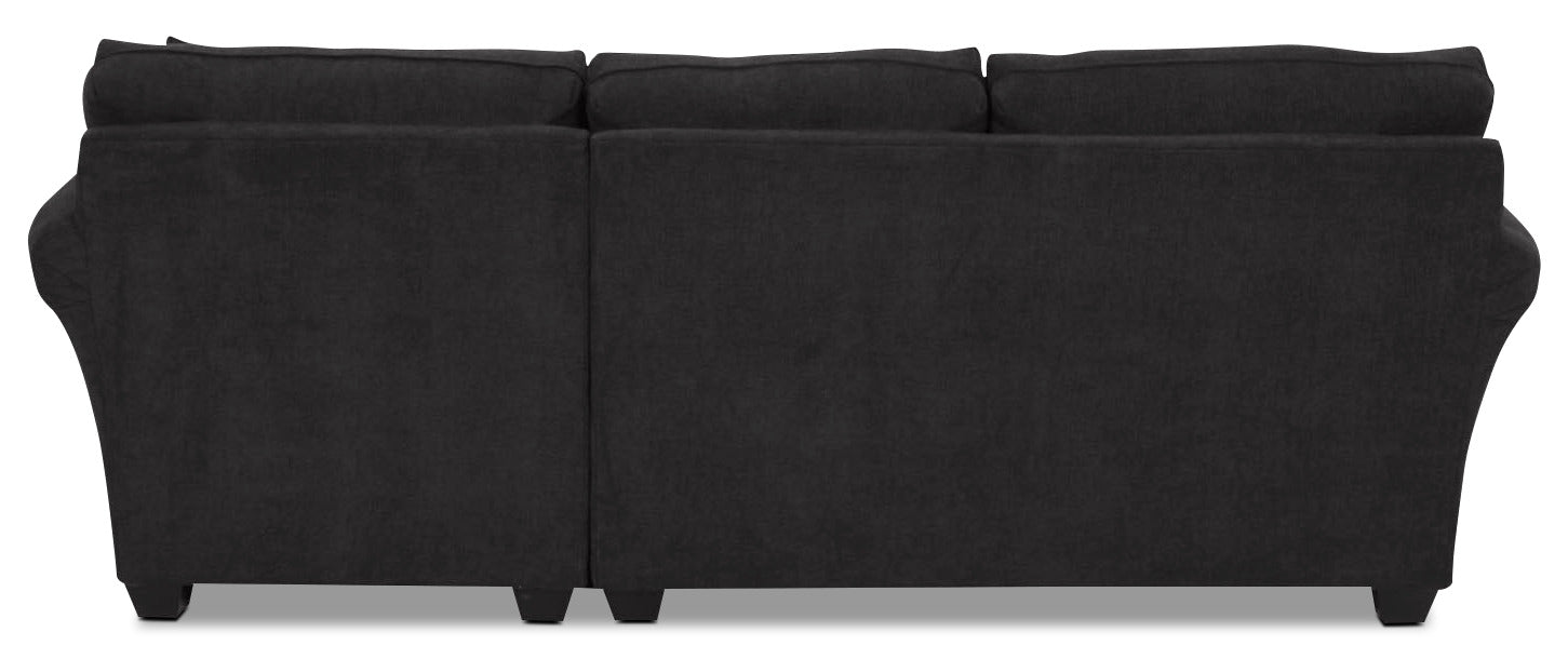 Althea 2-Piece Sectional with Right-Facing Chaise - Black