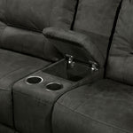 Pasadena 6-Piece Reclining Sectional with Left-Facing Chaise - Dark Grey