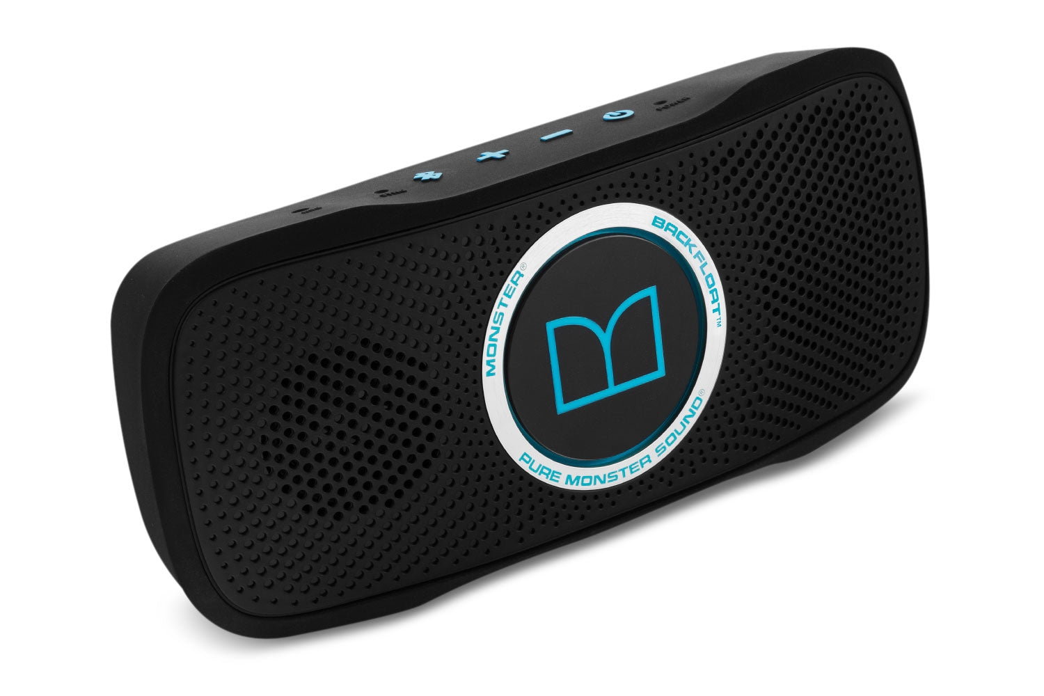 Monster SuperStar BackFloat Bluetooth Speaker - Black with Neon Blue