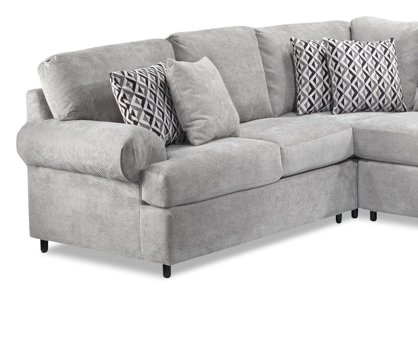 Jupiter 4Piece Sectional with RightFacing Chaise Ash Grey Leon's