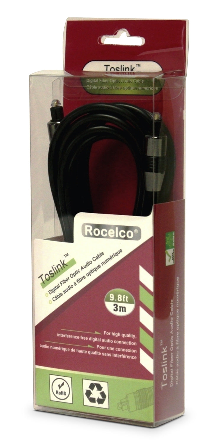 Rocelco 3M Fiber Optic Cable - TOSLINK-3M