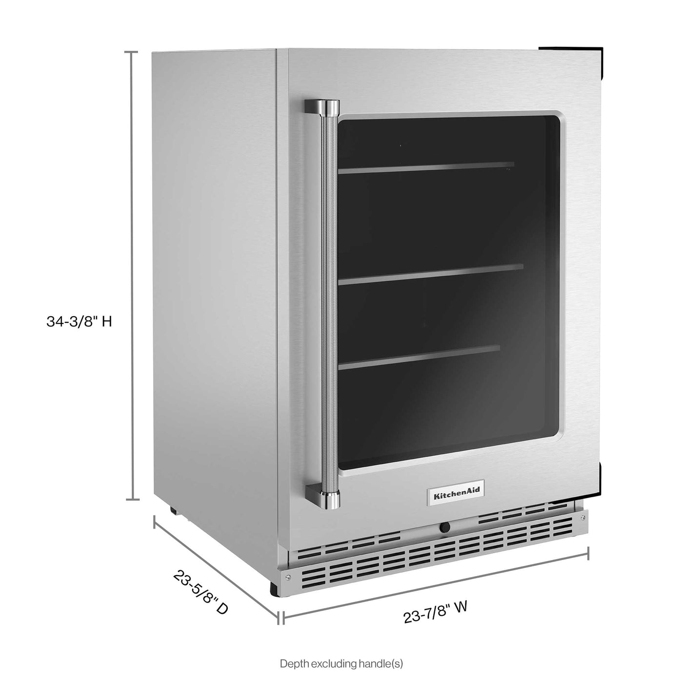 KitchenAid Stainless Steel Under-Counter Refrigerator (5.2 cu. ft.) - KURR314KSS