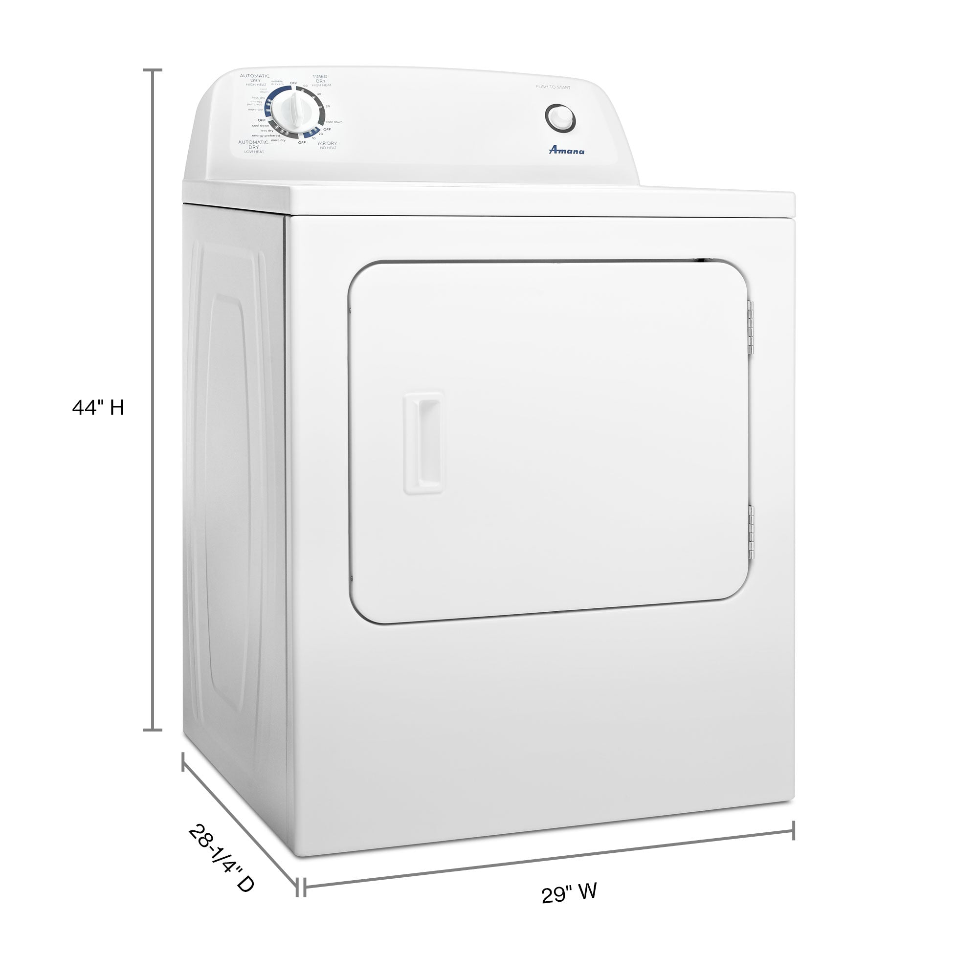 Amana White Gas Dryer (6.5 Cu. Ft.) - NGD4655EW